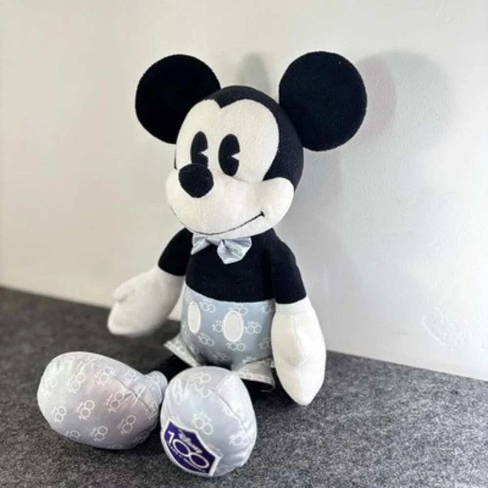 Disney 100 Years of Wonder Mickey Mouse Plush, 15” Silver